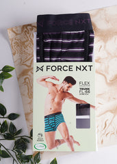 Super Combed Cotton Four Way Stretch Mens Pack of 2 Striped Trunk