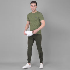 Force NXT Super Combed Cotton Mens Henley Solid T-Shirt