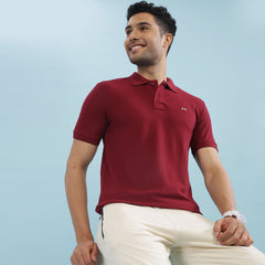 Force NXT Super Combed Cotton Mens Collared Polo Solid T-Shirt
