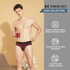 Super Combed Cotton Four Way Stretch Solid Mens Pack of 2 Brief