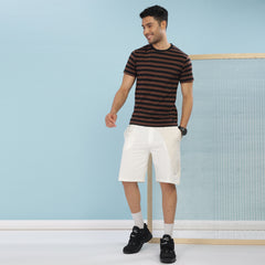 Force NXT Super Combed Cotton Mens Round Neck Striped T-Shirt