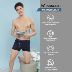 Super Combed Cotton Mens Pack of 2 Solid Mini Trunk