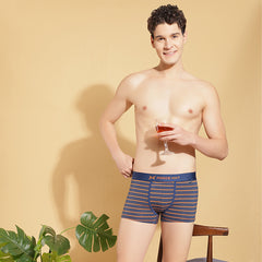 Super Combed Cotton Four Way Stretch Mens Striped Trunk