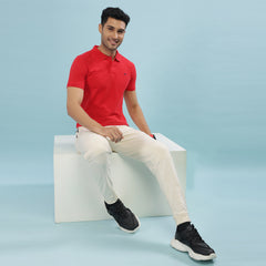 Force NXT Super Combed Cotton Mens Collared Polo Solid T-Shirt