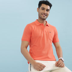 Force NXT Super Combed Cotton Mens Collared Polo Solid T-Shirt