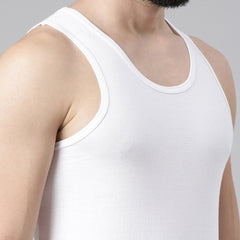 Super Combed Egyptian Cotton Mens Pack Of 6 White Vest