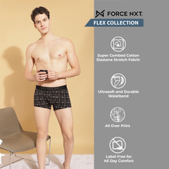 Ultrasoft Super Combed Cotton Elastane Stretch Mens Pack of 2 Printed Trunk