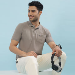 Force NXT Super Combed Cotton Mens Collared Polo Solid T-Shirt