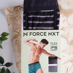 Super Combed Cotton Four Way Stretch Mens Pack of 3 Striped Trunk