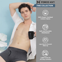 Super Combed Cotton Mens Pack of 2 Solid Mini Trunk