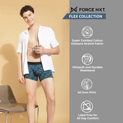 Ultrasoft Super Combed Cotton Elastane Stretch Mens Pack of 2 Printed Trunk