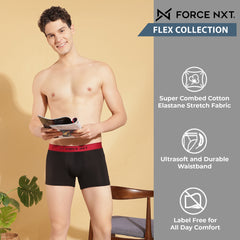 Super Combed Cotton Four Way Stretch Solid Mens Pack of 2 Trunk