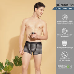 Super Combed Cotton Four Way Stretch Mens Striped Trunk