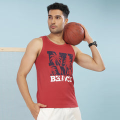 Force NXT Super Combed Cotton Mens Tank Top Printed Vest