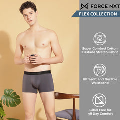 Super Combed Cotton Four Way Stretch Solid Mens Pack of 2 Trunk