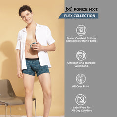 Ultrasoft Super Combed Cotton Elastane Stretch Mens Pack of 3 Printed Trunk