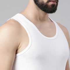 Super Combed Cotton Mens Pack Of 5 White Sleeved Vest