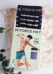Super Combed Cotton Four Way Stretch Mens Pack of 3 Striped Trunk