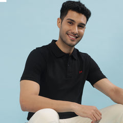 Force NXT Super Combed Cotton Mens Collared Polo Solid T-Shirt