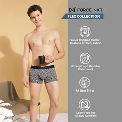 Ultrasoft Super Combed Cotton Elastane Stretch Mens Pack of 2 Printed Trunk