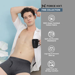 Super Combed Cotton Mens Pack of 3 Solid Mini Trunk