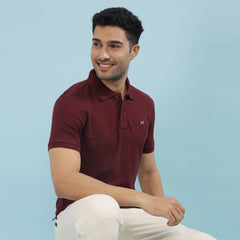 Force NXT Super Combed Cotton Mens Collared Polo Solid T-Shirt
