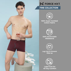 Super Combed Cotton Mens Pack of 3 Solid Mini Trunk