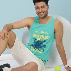 Force NXT Super Combed Cotton Mens Tank Top Printed Vest