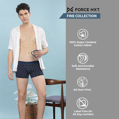 Super Combed Cotton Printed Mens Pack of 3 Trunk
