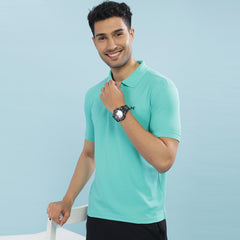 Force NXT Super Combed Cotton Mens Collared Polo Solid T-Shirt