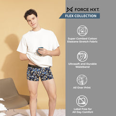 Ultrasoft Super Combed Cotton Elastane Stretch Mens Pack of 2 Printed Trunk