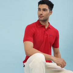 Force NXT Super Combed Cotton Mens Collared Polo Solid T-Shirt