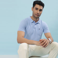 Force NXT Super Combed Cotton Mens Collared Polo Solid T-Shirt