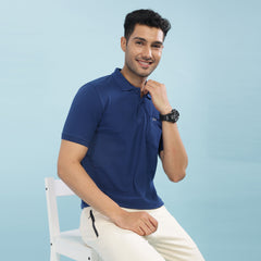 Force NXT Super Combed Cotton Mens Collared Polo Solid T-Shirt
