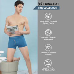 Super Combed Cotton Mens Pack of 2 Solid Mini Trunk