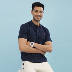 Force NXT Super Combed Cotton Mens Collared Polo Solid T-Shirt