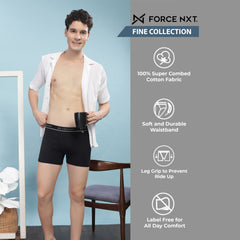 Super Combed Cotton Solid Mens Pack of 3 Trunk