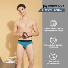 Super Combed Cotton Four Way Stretch Solid Mens Pack of 3 Brief