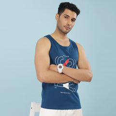 Force NXT Super Combed Cotton Mens Tank Top Printed Vest