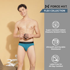 Super Combed Cotton Four Way Stretch Solid Mens Pack of 3 Brief