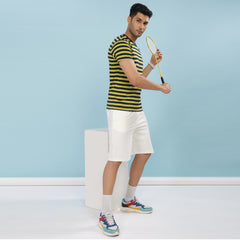 Force NXT Super Combed Cotton Mens Round Neck Pack Of 2 Striped T-shirt