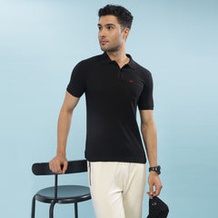 Force NXT Super Combed Cotton Mens Collared Polo Solid T-Shirt