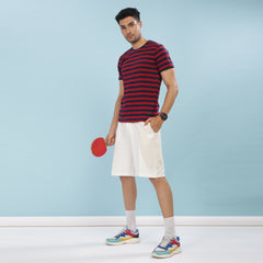 Force NXT Super Combed Cotton Mens Round Neck Pack Of 2 Striped T-shirt