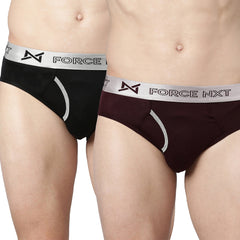 Premium Supima Cotton Four Way Stretch way Mens Pack of 2 Solid Brief