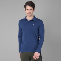 Force NXT Super Combed Cotton Mens Collared Long sleeve Polo T-Shirt
