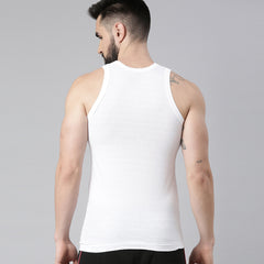 Super Combed Cotton Mens Pack Of 5 White Vest