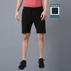Force NXT Super Combed Cotton Mens Pack of 2 Solid Shorts