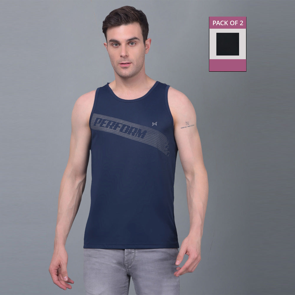 Anti Viral Anti Odour Cool Mens Pack of 2 Tank Top Sports  Vest