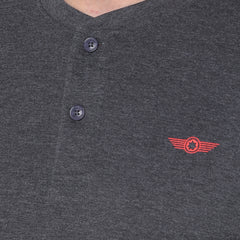 Force NXT Super Combed Cotton Mens Henley Solid T-Shirt