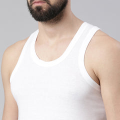 Super Combed Cotton Mens Pack Of 10 White Vest